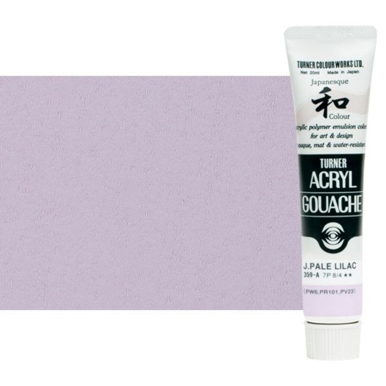 Turner Colour Works Acryl Gouache Artist Acrylic Paint - Single 20 ml Tube - Japanesque Pale Lilac